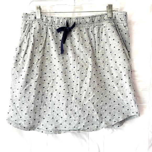 Boden Dresses & Skirts - NWOT Boden Skirt Gray Polka Dot Cotton Elastic Waist SZ 10